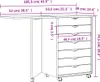 vidaXL Rollschrank mit Schreibtisch MOSS Weiß Massivholz Produktbild-Vorschau 8