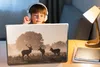 MuchoWow® Laptop Aufkleber Sticker Cover Hirsche - Nebel - Produktbild-Vorschau 3