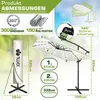 tillvex® Alu Sonnenschirm Rechteckig Ø 330 cm mit LED Solar Produktbild-Vorschau 2
