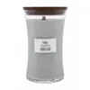 A WoodWick Lavender & Cedar scented candle in a glass jar with a wooden lid. Produktbild-Vorschau