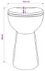 vidaXL Randloses WC 7 cm Extra Höhe Soft-Close Keramik Weiß Produktbild-Vorschau 6