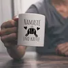 Namasté und Kaffee Kaffeebecher mit entspannendem Motiv Produktbild-Vorschau 2