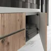 120cm Badezimmermöbel in Holzoptik Eiche mit Led Produktbild-Vorschau 5