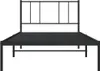 vidaXL Detská posteľ s čelom kovová čierna 90x190 cm Náhľad obrázku produktu 5