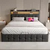 Dvoulůžková postel ProximaX 140 × 200 cm, černá PU, Náhled obrázku produktu 5