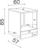 Flex Well Herdumbauschrank Wito BxTxH 60 x 60 x 85 cm weiß Produktbild-Vorschau 3