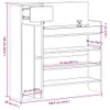 vidaXL Botník Sonoma dub 100,5x28x100 cm Materiál na bázi Náhled obrázku produktu 7