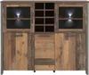 Highboard Vitrine CLIF 5-trg. Optik: Old Wood Vintage von Produktbild-Vorschau 8
