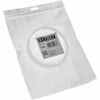 A white plastic bag containing a white ring-shaped product, with a label attached to the bag. Produktbild-Vorschau