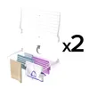 Two wall-mounted drying racks, one shown empty and the other with towels and laundry. Produktbild-Vorschau