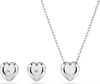 A set of Swarovski jewelry, including a necklace and earrings, with heart-shaped pendants. Produktbild-Vorschau