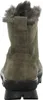 The back view of a green boot with fur trim. Produktbild-Vorschau