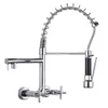 A chrome kitchen faucet with a pull-down sprayer is shown against a white background. Podgląd zdjęcia produktu