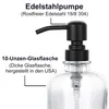 2pcs Seifenspender aus dickwandigem Klarglas,12 oz Boston Produktbild-Vorschau 3