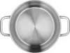 A top-down view of a stainless steel pot. Anteprima dell’immagine prodotto