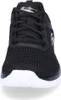 A close-up front view of a black Skechers women's training shoe with a white sole. Anteprima dell’immagine prodotto