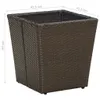 vidaXL Beistelltisch Braun 41,5x41,5x44 cm Poly Rattan und Produktbild-Vorschau 4