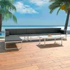 vidaXL 5-tlg. Garten-Lounge-Set Textilene Aluminium Schwarz Produktbild-Vorschau 2