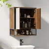 HOMCOM Armoire murale salle de bain avec miroir, 56 x 65 Voir les images du produit 8