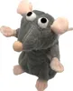 A plush toy rat with large eyes and pink ears, standing on a white background. Produktbild-Vorschau
