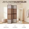 Homestyle4u Paravent Raumteiler 3 teilig Blickdicht Holz Produktbild-Vorschau 4