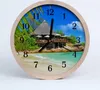 Holzuhr 20fi cm wanduhr - Insel Landschaft Produktbild-Vorschau 1