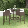 The Living Store 5-tlg. Gartenbar-Set mit Kissen Poly Produktbild-Vorschau 2