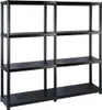 vidaXL úložný regál se 4 policemi černý 122x30,5x130 cm Náhled obrázku produktu 7