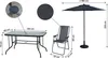 Table et chaises de jardin avec parasol en métal "Convivia" Voir les images du produit 3
