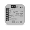 A close-up view of a SALUS RM-16A under-plaster relay module, showing its connection terminals and labeling. Produktbild-Vorschau