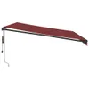 vidaXL Markise Automatisch mit LED Weinrot 450x350 cm Produktbild-Vorschau 5