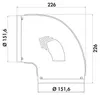 Naber P-RBV 150 curva per tubi a 90°, elemento di Anteprima dell’immagine prodotto 2