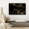 MuchoWow® - Leinwandbilder - Blumen - Schwarz - Gold - Produktbild-Vorschau 7