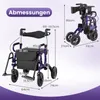 COSTWAY 2in1 rollator e sedia a rotelle pieghevole con Anteprima dell’immagine prodotto 3
