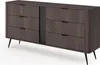 BETTSO Kommode ARVIS - Luxus Design, 6 Schubladen, Eiche Produktbild-Vorschau 1