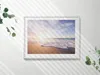 Ruhige Aussicht auf Strand und Meer– Wandbild mit Rahmen – Produktbild-Vorschau 2