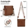 Sac à bandoulière pour femme, taille moyenne, sac crossbody Voir les images du produit 8