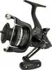 A black fishing reel is shown against a white background. Produktbild-Vorschau