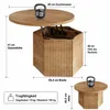 FABATO Couchtisch rund Ø 80 cm mit Liftfunktion, Produktbild-Vorschau 2