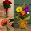 A collage of images showing different floral arrangements and how to tie ribbons around them. Produktbild-Vorschau