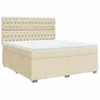 Boxspringbett mit Matratze Creme 180x200 cm Stoff Produktbild-Vorschau 1