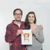 Mr. & Mrs. Panda Bild Einhorn Prinzessin DIN A4 - Weiß - Produktbild-Vorschau 3