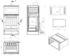 Technical drawing with dimensions of a fireplace. Produktbild-Vorschau