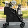2 Etagen Hundewagen klappbar Haustierwagen für Hunde Katzen Produktbild-Vorschau 2