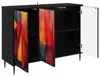 vidaXL Sideboard HEESCH Schwarz Eichen-Optik 102 x 33 x 76 Produktbild-Vorschau 3