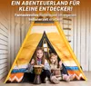 Playfun Tipi Kinder Kinderzelt Spielzelt Motiv Federschmuck Produktbild-Vorschau 2