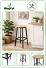 BEGRYF Barhocker 2er Set 65 cm Eichefarben, Sitz Ø30 cm, Produktbild-Vorschau 2