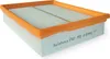 A studio shot of a car air filter. Voir les images du produit