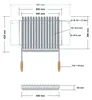 Dessin technique – DEOS Grille de cuisson BIO réglable en acier inoxydable 50–70 × 42 cm avec poign… Voir les images du produit