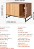 A diagram and specification sheet for a wooden cabinet. Produktbild-Vorschau
